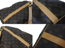 画像をギャラリービューアに読み込む, LOUIS VUITTON ルイヴィトン キーポルバンドリエール60 ボストンバッグ M41412 モノグラム PVC ヌメ革 ブラウン 美品 中古 4c072856