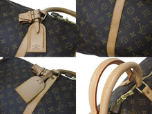 画像をギャラリービューアに読み込む, LOUIS VUITTON ルイヴィトン キーポルバンドリエール60 ボストンバッグ M41412 モノグラム PVC ヌメ革 ブラウン 美品 中古 4c072856