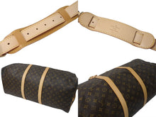 画像をギャラリービューアに読み込む, LOUIS VUITTON ルイヴィトン キーポルバンドリエール60 ボストンバッグ M41412 モノグラム PVC ヌメ革 ブラウン 美品 中古 4c072856