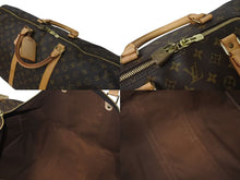 画像をギャラリービューアに読み込む, LOUIS VUITTON ルイヴィトン キーポルバンドリエール60 ボストンバッグ M41412 モノグラム PVC ヌメ革 ブラウン 美品 中古 4c072856