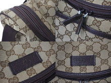 Load image into Gallery viewer, GUCCI グッチ マザーズバッグ ショルダーバッグ 123326 GGキャンバス レザー ブラウン ベージュ シルバー金具 美品 中古 4c072858
