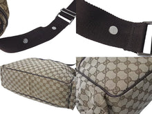 Load image into Gallery viewer, GUCCI グッチ マザーズバッグ ショルダーバッグ 123326 GGキャンバス レザー ブラウン ベージュ シルバー金具 美品 中古 4c072858