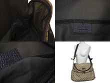 Load image into Gallery viewer, GUCCI グッチ マザーズバッグ ショルダーバッグ 123326 GGキャンバス レザー ブラウン ベージュ シルバー金具 美品 中古 4c072858