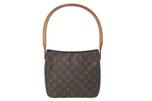 画像をギャラリービューアに読み込む, LOUIS VUITTON ルイヴィトン ルーピングMM ハンドバッグ M51146 モノグラム ゴールド金具 ブラウン 美品 中古 4c072860