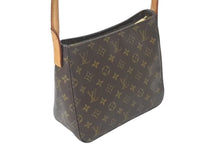 画像をギャラリービューアに読み込む, LOUIS VUITTON ルイヴィトン ルーピングMM ハンドバッグ M51146 モノグラム ゴールド金具 ブラウン 美品 中古 4c072860