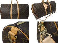 画像をギャラリービューアに読み込む, 極美品 LOUIS VUITTON ルイヴィトン モノグラム キーポルバンドリエール55 M41414 ボストンバック ブラウン 中古 4c072861