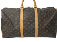 画像をギャラリービューアに読み込む, LOUIS VUITTON ルイヴィトン キーポル バンドリエール50 ボストンバッグ M41416 モノグラム PVC レザー ブラウン 美品 中古 4c072862