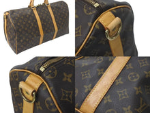 画像をギャラリービューアに読み込む, LOUIS VUITTON ルイヴィトン キーポル バンドリエール50 ボストンバッグ M41416 モノグラム PVC レザー ブラウン 美品 中古 4c072862