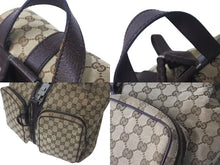 画像をギャラリービューアに読み込む, GUCCI グッチ ジャッキーライン リュックサック バックパック 114551 GGキャンバス レザー ベージュ シルバー金具 美品 中古 4c072867