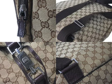 Load image into Gallery viewer, GUCCI グッチ ジャッキーライン リュックサック バックパック 114551 GGキャンバス レザー ベージュ シルバー金具 美品 中古 4c072867