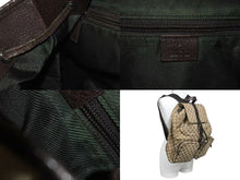 Load image into Gallery viewer, GUCCI グッチ ジャッキーライン リュックサック バックパック 114551 GGキャンバス レザー ベージュ シルバー金具 美品 中古 4c072867