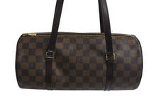 画像をギャラリービューアに読み込む, LOUIS VUITTON ルイヴィトン パピヨンGM ハンドバッグ N51303 ダミエ エベヌ ブラウン PVC レザー 美品 中古 4c072868