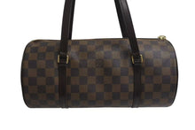 画像をギャラリービューアに読み込む, LOUIS VUITTON ルイヴィトン パピヨンGM ハンドバッグ N51303 ダミエ エベヌ ブラウン PVC レザー 美品 中古 4c072868
