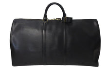 画像をギャラリービューアに読み込む, LOUIS VUITTON ルイヴィトン ボストンバッグ トラベルバッグ M42942 キーポル60 ブラック エピレザー ゴールド金具 美品 中古 4c072883