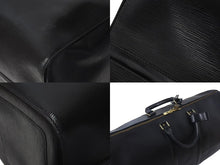 画像をギャラリービューアに読み込む, LOUIS VUITTON ルイヴィトン ボストンバッグ トラベルバッグ M42942 キーポル60 ブラック エピレザー ゴールド金具 美品 中古 4c072883