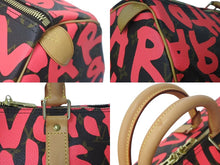 画像をギャラリービューアに読み込む, 新品同様 LOUIS VUITTON ルイヴィトン モノグラム グラフティ キーポル50 ボストンバッグ ピンク スプラウス M93698 中古 4c072887