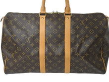 画像をギャラリービューアに読み込む, LOUIS VUITTON ルイヴィトン モノグラム キーポル45 ボストンバッグ M41428 ブラウン ゴールド金具 美品 中古 4c072889