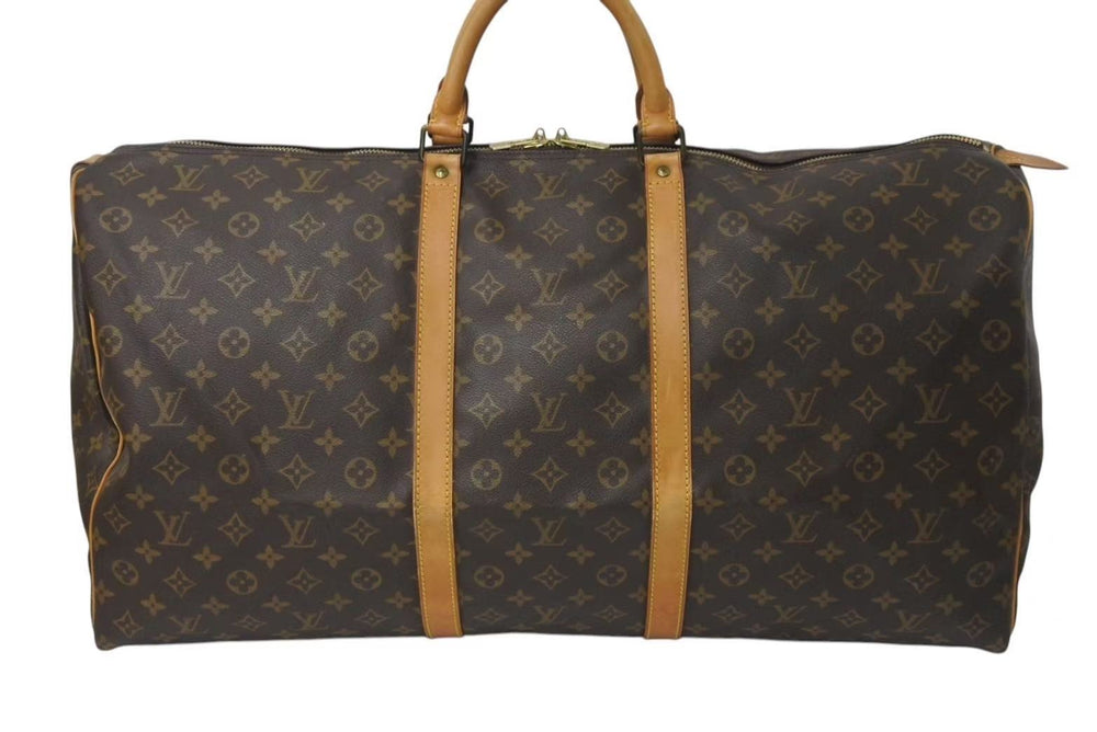 LOUIS VUITTON Monogram Keepall 45 Boston Bag M41428 Brown Gold Hardware Good Condition Used 4c072891