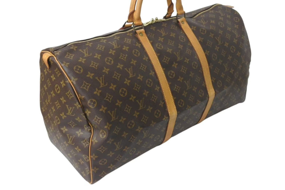 LOUIS VUITTON Monogram Keepall 45 Boston Bag M41428 Brown Gold Hardware Good Condition Used 4c072891