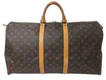 画像をギャラリービューアに読み込む, LOUIS VUITTON ルイヴィトン キーポル55 ボストンバッグ M41424 モノグラム ブラウン ゴールド金具 美品 中古 4c072895