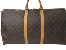 画像をギャラリービューアに読み込む, LOUIS VUITTON ルイヴィトン キーポル55 ボストンバッグ M41424 モノグラム ブラウン ゴールド金具 美品 中古 4c072895