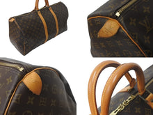 画像をギャラリービューアに読み込む, LOUIS VUITTON ルイヴィトン キーポル55 ボストンバッグ M41424 モノグラム ブラウン ゴールド金具 美品 中古 4c072895