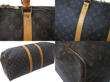 画像をギャラリービューアに読み込む, LOUIS VUITTON ルイヴィトン キーポル55 ボストンバッグ M41424 モノグラム ブラウン ゴールド金具 美品 中古 4c072895