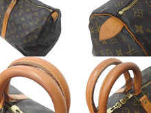 画像をギャラリービューアに読み込む, LOUIS VUITTON ルイヴィトン キーポル45ボストンバッグ M41428 モノグラム ブラウン PVC ヌメ革 レザー 中古 4c072897