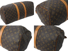 画像をギャラリービューアに読み込む, LOUIS VUITTON ルイヴィトン キーポル45ボストンバッグ M41428 モノグラム ブラウン PVC ヌメ革 レザー 中古 4c072897