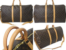 画像をギャラリービューアに読み込む, LOUIS VUITTON ルイヴィトン キーポル バンドリエール 50 ボストンバッグ M41416 モノグラム ブラウン 美品 中古 4c072899