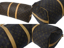 画像をギャラリービューアに読み込む, LOUIS VUITTON ルイヴィトン キーポル バンドリエール 50 ボストンバッグ M41416 モノグラム ブラウン 美品 中古 4c072899