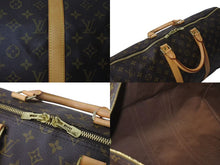 画像をギャラリービューアに読み込む, LOUIS VUITTON ルイヴィトン キーポル バンドリエール 50 ボストンバッグ M41416 モノグラム ブラウン 美品 中古 4c072899
