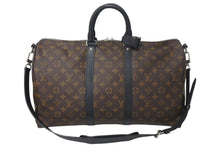 画像をギャラリービューアに読み込む, 極美品 LOUIS VUITTON ルイヴィトン キーポル バンドリエール45 ボストンバッグ M56711 モノグラムマカサー ブラウン 中古 4c072900