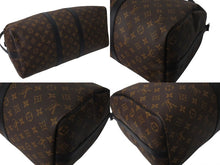 画像をギャラリービューアに読み込む, 極美品 LOUIS VUITTON ルイヴィトン キーポル バンドリエール45 ボストンバッグ M56711 モノグラムマカサー ブラウン 中古 4c072900