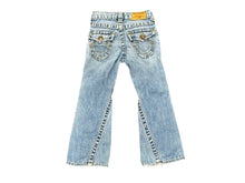 Load image into Gallery viewer, TRUE RELIGION トゥルーレリジョン キッズ フレアデニムパンツ 056-077487 インディゴ サイズ5 美品 中古 4c072906