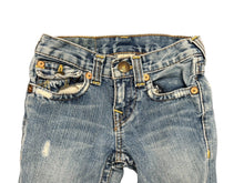 Load image into Gallery viewer, TRUE RELIGION トゥルーレリジョン キッズ フレアデニムパンツ 056-077487 インディゴ サイズ5 美品 中古 4c072906
