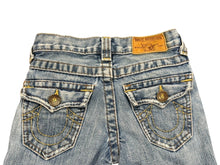 Load image into Gallery viewer, TRUE RELIGION トゥルーレリジョン キッズ フレアデニムパンツ 056-077487 インディゴ サイズ5 美品 中古 4c072906