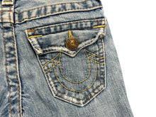 Load image into Gallery viewer, TRUE RELIGION トゥルーレリジョン キッズ フレアデニムパンツ 056-077487 インディゴ サイズ5 美品 中古 4c072906