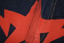 画像をギャラリービューアに読み込む, A BATHING APE アベイシングエイプ ショートパンツ パンツ デニム ブルー レッド 星 サイズ L 美品 中古 4c072911