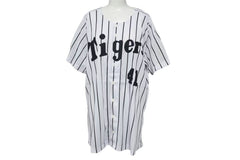 新品未使用 阪神タイガース 伊良部秀輝 ユニフォーム 2003年優勝記念 CHINA製 ポリエステル ホワイト ブラック サイズLL 中古 4c072965