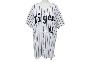 新品未使用 阪神タイガース 伊良部秀輝 ユニフォーム 2003年優勝記念 CHINA製 ポリエステル ホワイト ブラック サイズLL 中古 4c072965