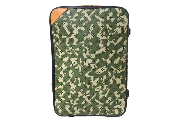 Very Good Condition LOUIS VUITTON Pegus 60 Takashi Murakami Carry Bag 2008 M23333 Monogram Moflage Canvas Used 4a000092