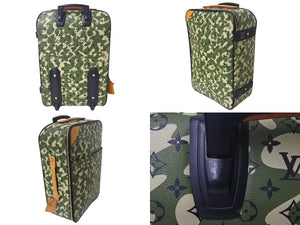 Very Good Condition LOUIS VUITTON Pegus 60 Takashi Murakami Carry Bag 2008 M23333 Monogram Moflage Canvas Used 4a000092
