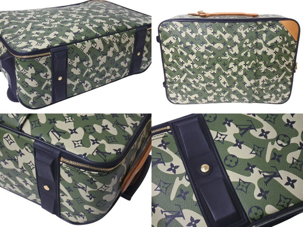Very Good Condition LOUIS VUITTON Pegus 60 Takashi Murakami Carry Bag 2008 M23333 Monogram Moflage Canvas Used 4a000092