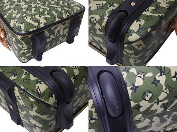 Very Good Condition LOUIS VUITTON Pegus 60 Takashi Murakami Carry Bag 2008 M23333 Monogram Moflage Canvas Used 4a000092