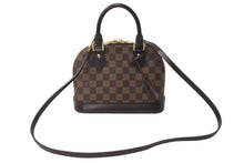 画像をギャラリービューアに読み込む, 極美品 LOUIS VUITTON ルイヴィトン アルマBB 2WAY ハンドバッグ N41221 ダミエ エベヌ ブラウン ショルダー PVC レザー 中古 4c072978