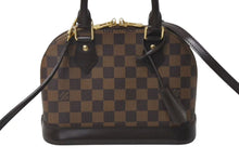 画像をギャラリービューアに読み込む, 極美品 LOUIS VUITTON ルイヴィトン アルマBB 2WAY ハンドバッグ N41221 ダミエ エベヌ ブラウン ショルダー PVC レザー 中古 4c072978