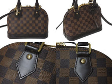 画像をギャラリービューアに読み込む, 極美品 LOUIS VUITTON ルイヴィトン アルマBB 2WAY ハンドバッグ N41221 ダミエ エベヌ ブラウン ショルダー PVC レザー 中古 4c072978