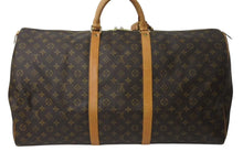 画像をギャラリービューアに読み込む, LOUIS VUITTON ルイヴィトン キーポル60 ボストンバッグ M41422 モノグラム ブラウン PVCコーティングキャンバス ヌメ革 美品 中古 4c072979
