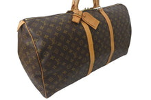 画像をギャラリービューアに読み込む, LOUIS VUITTON ルイヴィトン キーポル60 ボストンバッグ M41422 モノグラム ブラウン PVCコーティングキャンバス ヌメ革 美品 中古 4c072979